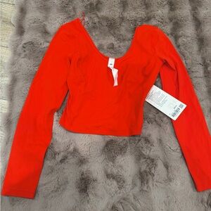 lululemon athletica Red Crop Top
